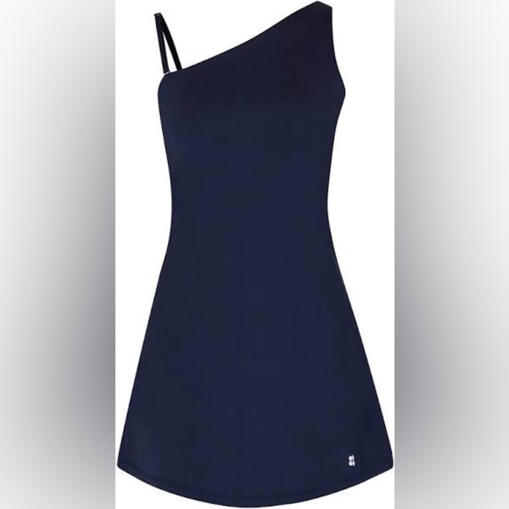 SWEATY BETTY Asymmetric Sport Dress | Navy | Size XS - Picture 6 of 9